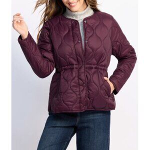 Women's Quilted Lightweight Jacket - Burgundy/Wine Market & Spruce - Medium